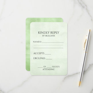 Cartão RSVP Crie sua própria textura verde Bonito