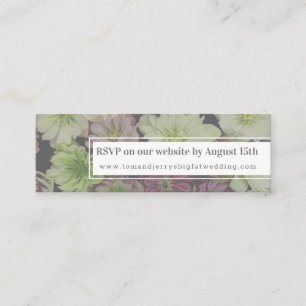 Cartão RSVP da Mini Web do Hellebore do Jardim CLA