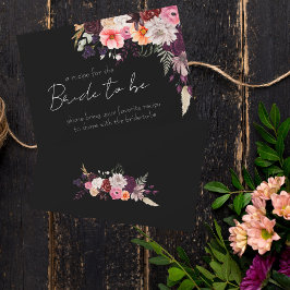 Cartão RSVP Dark Moody Traga uma placa de inscrição de receita