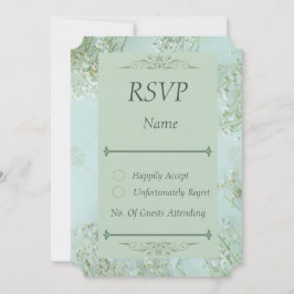 Cartão RSVP de Bilhete de Casamento das Flores Bra