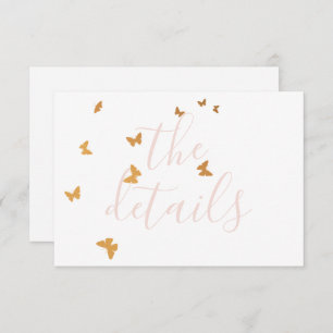 Cartão RSVP de Borboletas de Bolo de Casamento