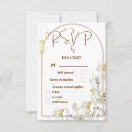 Cartão RSVP de Casamento