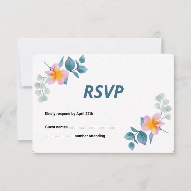 Cartão RSVP de Casamento (Frente)