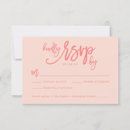 Cartão RSVP de Casamento com Letra Chic Mão | Cora