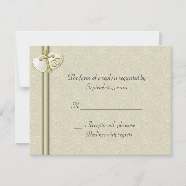 Cartão RSVP de Casamento Cristão (Frente)