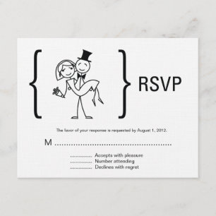 Cartão RSVP de Casamento de Amor Simplesmente