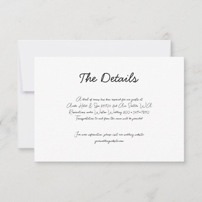 Cartão RSVP de Casamento de Bolo Desenhado à Mão (Frente)