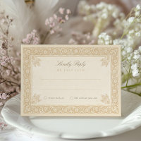 Cartão RSVP de Casamento de Caligrafia Islâmica Tr