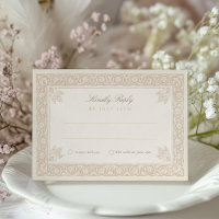 Cartão RSVP de Casamento de Caligrafia Islâmica Tr