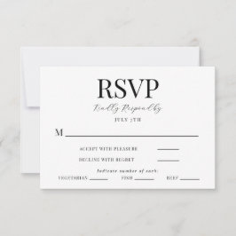 Cartão RSVP de Casamento de Caligrafia Moderna