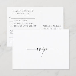 Cartão RSVP de Casamento de CalLIGRAPHY TYPOGRAPHY