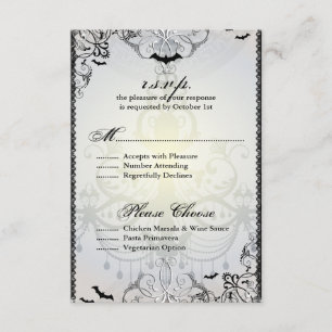 Cartão RSVP de Casamento de Casamento de Halloween