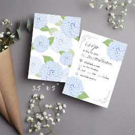 Cartão RSVP de Casamento de Casamento de Hydrangea