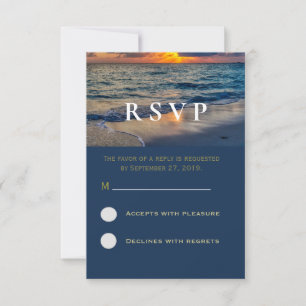 Cartão RSVP de Casamento de Casamento Sunny Skies 