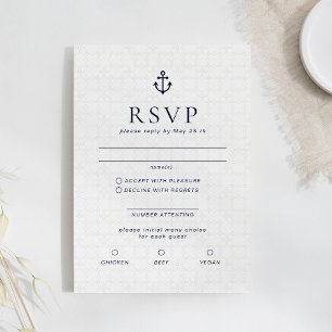 Cartão RSVP de Casamento de Destino de Cruise