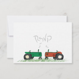 Cartão RSVP de Casamento de Fazenda de Verão