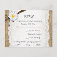 Cartão RSVP de Casamento de Flor de Raça Russo Bur