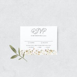 Cartão RSVP de Casamento de flor selvagem