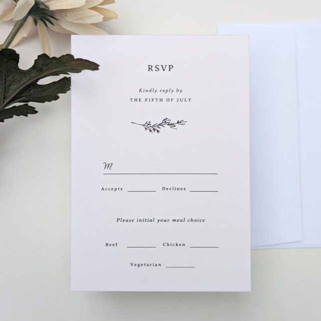Cartão RSVP de Casamento de Flores Selvagens (Criador carregado)