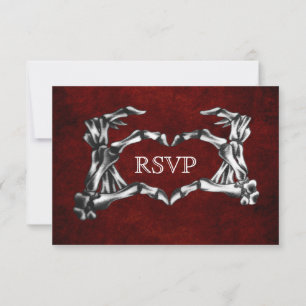 Cartão RSVP de Casamento de Halloween Elegante