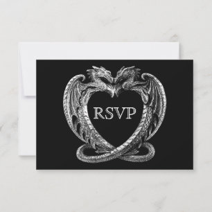 Cartão RSVP de Casamento de Halloween Elegante