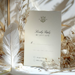 Cartão RSVP de Casamento de Harmonia Art Nouveau