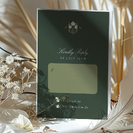 Cartão RSVP de Casamento de Harmonia Art Nouveau