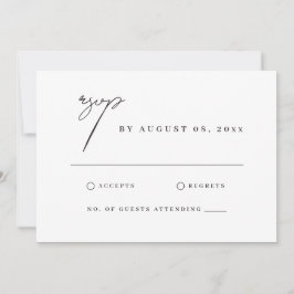 Cartão RSVP de Casamento de Ilustração de Água de Nova Yo