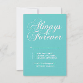 Cartão RSVP de Casamento de Ivory Always & Forever
