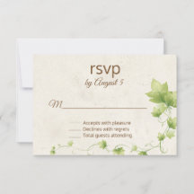 Cartão RSVP de Casamento de Ivy