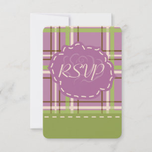 Cartão RSVP de Casamento de Jardim do País