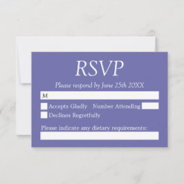 Cartão RSVP de Casamento de Lavanda Elegante