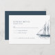 Cartão RSVP de Casamento de Navio de Navegação do  (Frente/Verso)