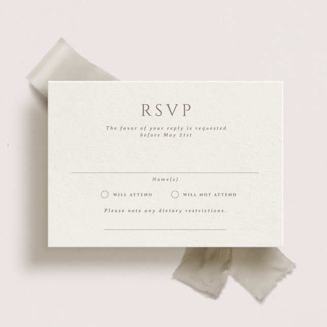 Cartão RSVP de Casamento de Paisagem Formal de Ham (Criador carregado)