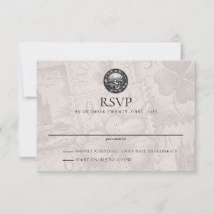 Cartão RSVP de Casamento de Passaporte da Irlanda