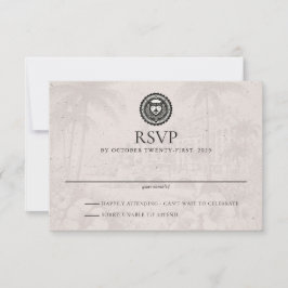 Cartão RSVP de Casamento de Passaporte Puerta Vall