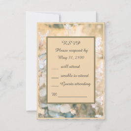 Cartão rsvp de Casamento de Pastel Wildflower