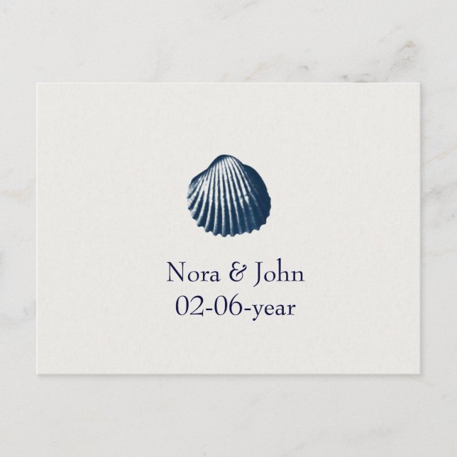 cartão rsvp de Casamento de praia (Frente)