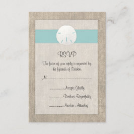 Cartão RSVP de Casamento de Praia de Dólar de Arei