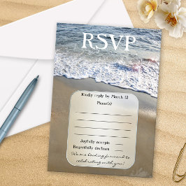 Cartão RSVP de Casamento de Praia Dream