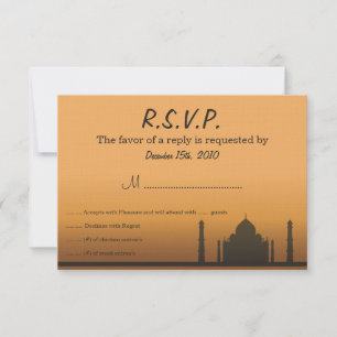Cartão RSVP de Casamento de Sonho Indiano