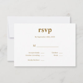 Cartão RSVP de Casamento de Tipo Moderno