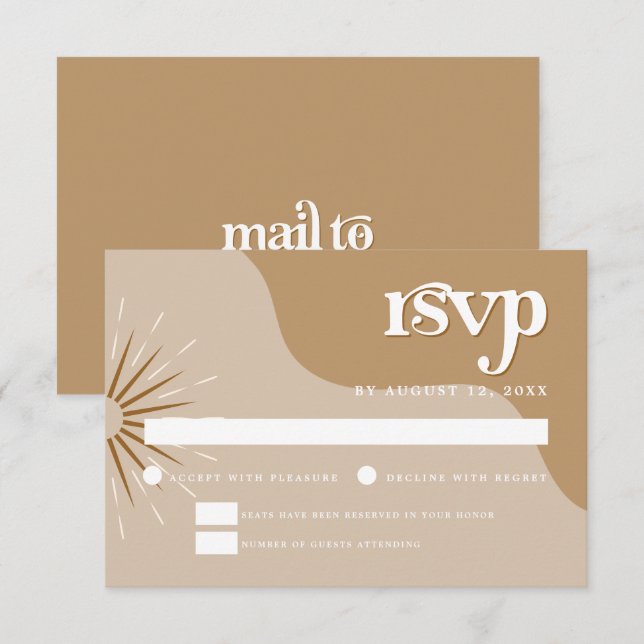 Cartão RSVP de Casamento de Trânsito do Tríplice B (Frente/Verso)