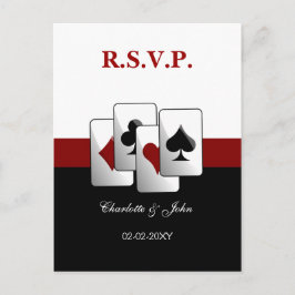 Cartão rsvp de Casamento de Vegas