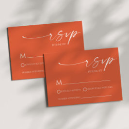 Cartão RSVP de Casamento de Verona Sunset Minimali