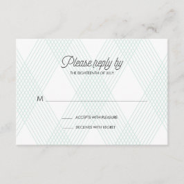 Cartão RSVP de Casamento de xadrez