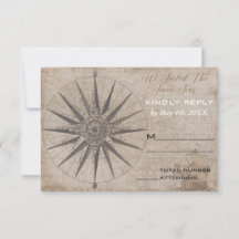 Cartão RSVP de Casamento de Yacht no Oceano Náutic