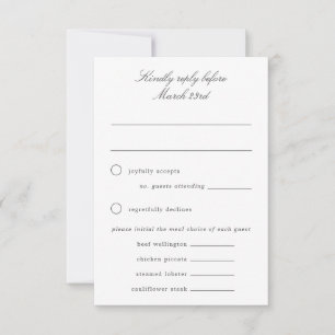 Cartão RSVP de Casamento do Grande Milênio Verde e