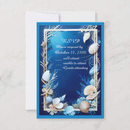 cartão rsvp de casamento do vibe da costa azul