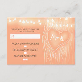 Cartão RSVP de casamento elegante da árvore festiv